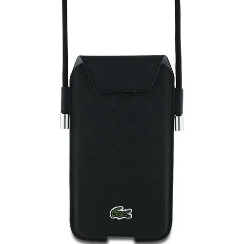 LACOSTE Leather Wallet Phone bag Black