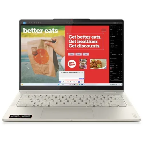 LENOVO Yoga 7 2in1 14AKP10, 14" WQUX OLED MT, AMD Ryzen AI 5-340, 16GB, 512GB, BKLT, SRB, DOS, morska skoljka (83JR0031YA)