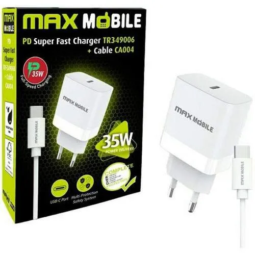MAX MOBILE PD Super Fast Charge 2u1 TypeC + Kabli 35W