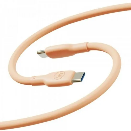 MOTOROLA Cable Silicone Type-C 5A 200cm Peach Fuzz