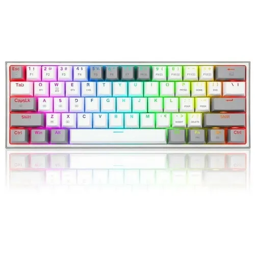 REDRAGON Fizz Pro White / Grey K616 RGB Wireless / Wired Mechanical Gaming Keyboard