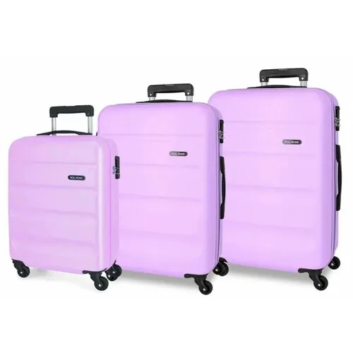 ROLL ROAD FLEX ABS set kofera 3 / 1 sa 4 tockica lilac