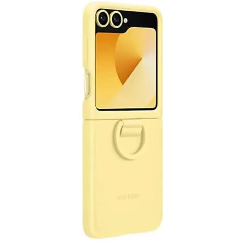 SAMSUNG Galaxy Z Flip6 Silicone Case with Ring Yellow EF-PF741-TYE