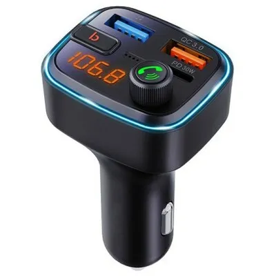Xwave BT 20 FM transmiter za auto, BT, LED, USB, 3D Surround, USB-TypeC PD30W+QC3.0 brzo punjenje