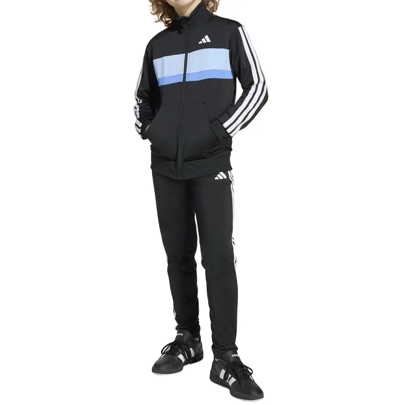 ADIDAS KOMPLET TRENERKA J 3S TIBERIO TS BLACK/GLOBLU/BLUFUS/WHITE ZA DEČAKE