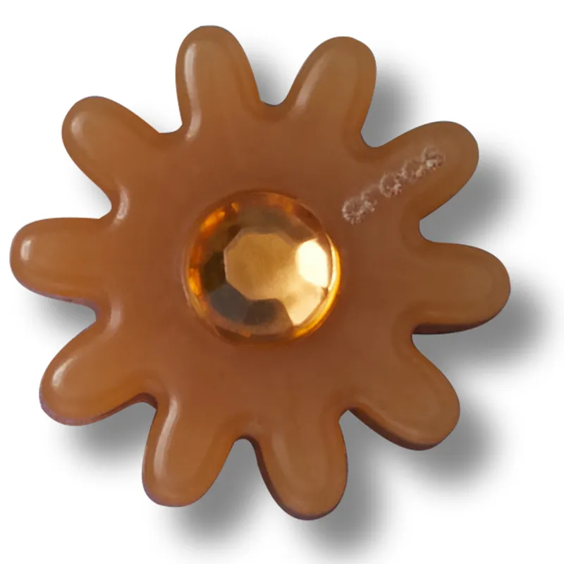 CROCS UKRASI BROWN FLOWER WITH GEM UNISEX
