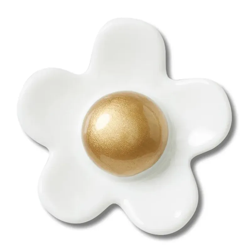 CROCS UKRASI WHITE DAISY WITH GOLD CENTER UNISEX