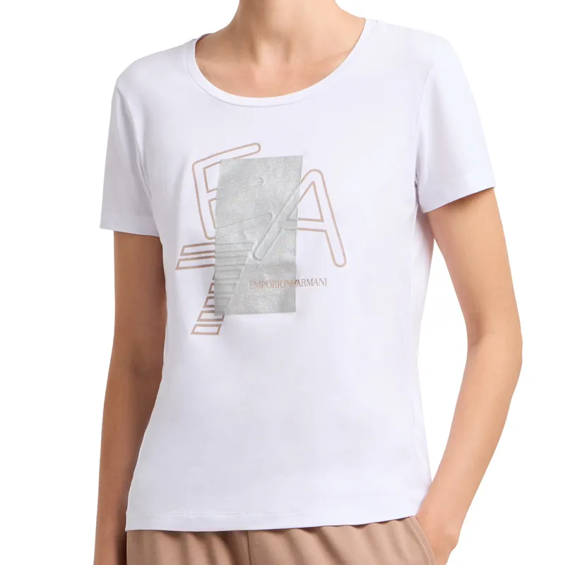 EA7 EMPORIO ARMANI MAJICA TRAIN LOGO SERIES W TEE SS BOX LOGO CROSSOVER ŽENE