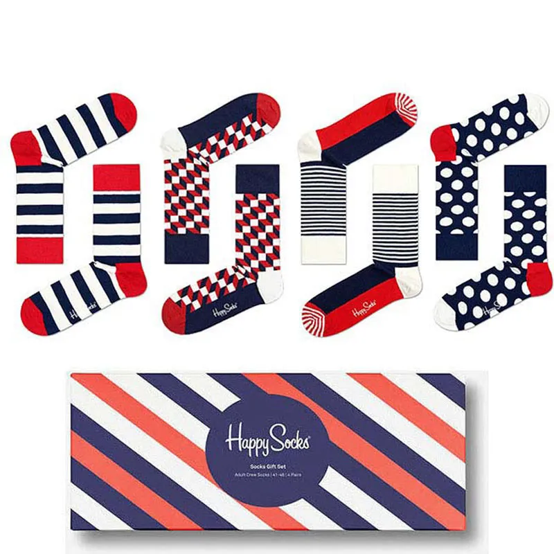 HAPPY SOCKS HAPPY SOCKS UNISEX CARAPE  4-PACK CLASSIC NAVY SOCKS GIFT SET ZA ŽENE