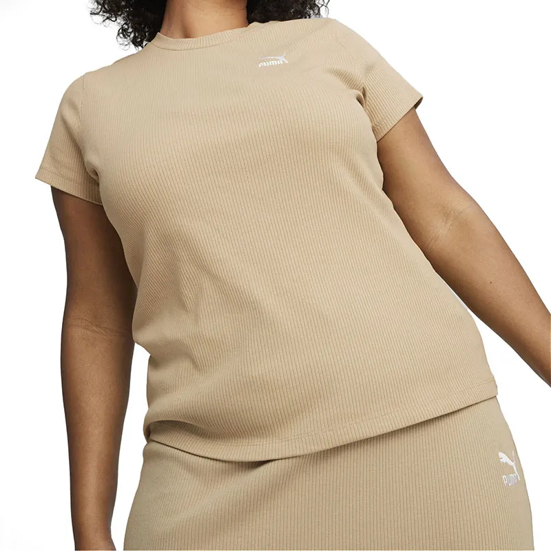 PUMA MAJICA PUMA CLASSICS RIBBED SLIM TEE ZA ŽENE