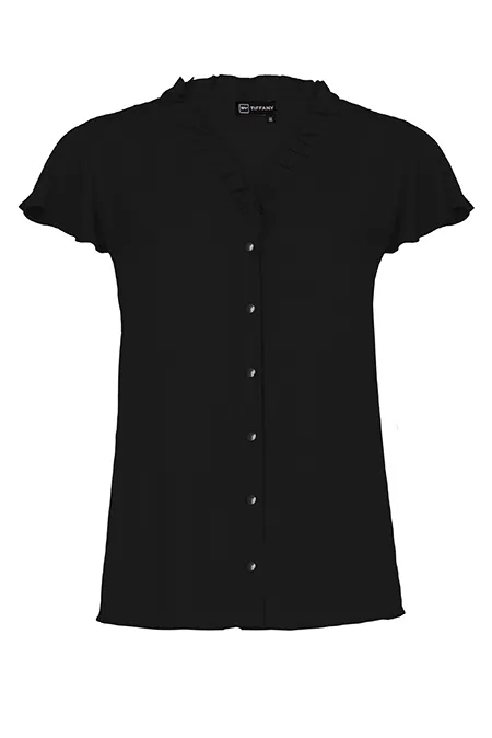 Bluza sa kratkim rukavima u vidu karnera od 100% viskoze