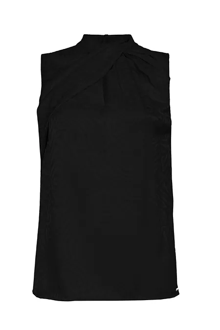 Bluza sa visokom kragnom u dezenu