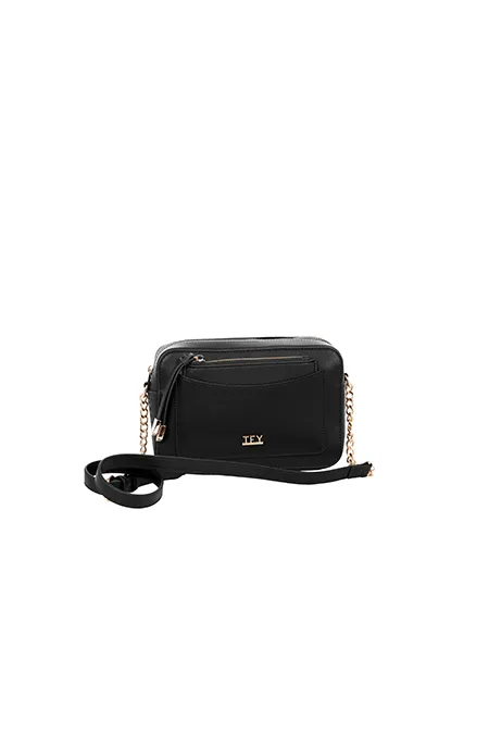 Ženska crossbody torba sa lancem i prednjim džepom