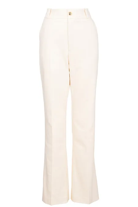 Ženske zvonaste pantalone visokog struka sa džepovima