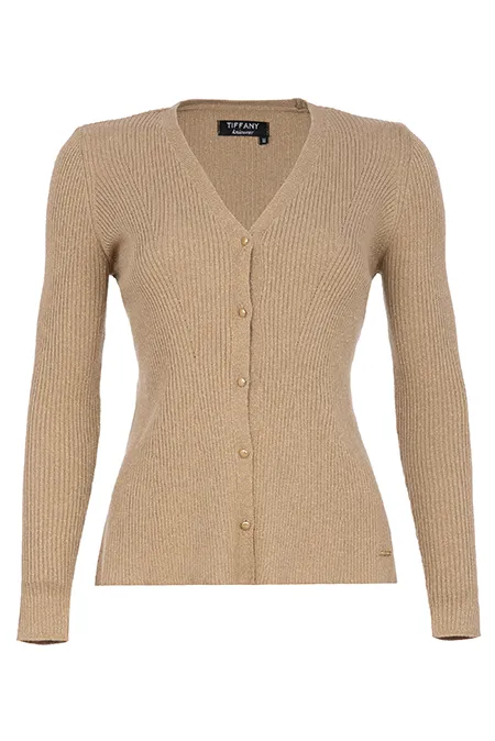 Ženski džemper dugih rukava sa V izrezom