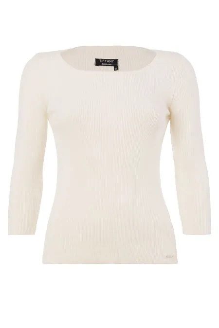 Ženski jednobojni džemper dugih rukava