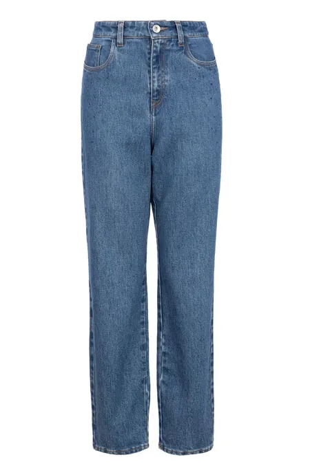 Farmerke visokog struka sa diskretnim cirkonima