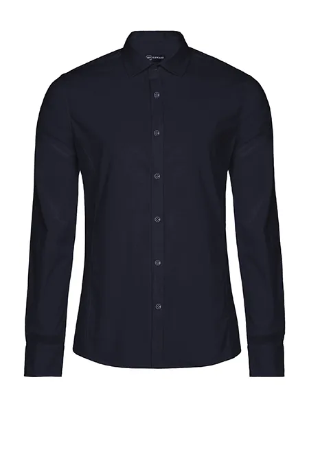 Muška bazna košulja dugih rukava od pamuka i elastina