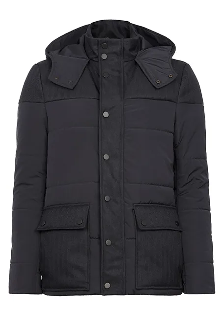 Muška jakna dugih rukava sa skrivenim kopčanjem