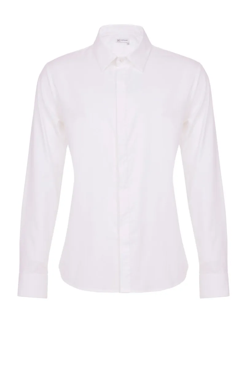 Muška košulja dugih rukava sa skrivenim kopčanjem