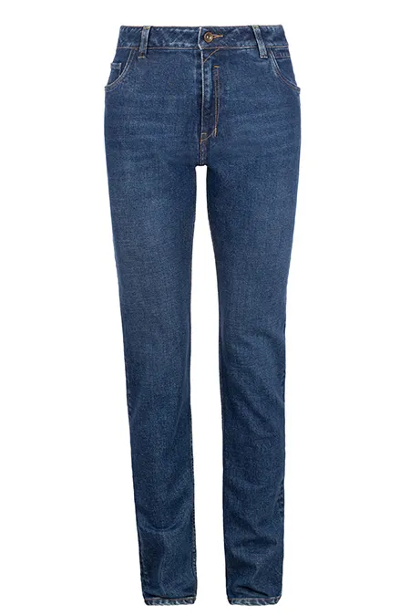 Muške uske bazne farmerke tamnijeg pranja sa izbledelim efektom