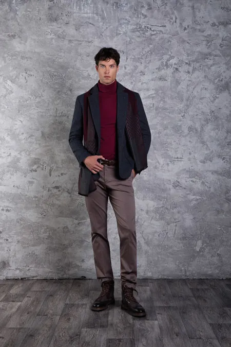 Muški sako sa reverima i prednjim dugmićima