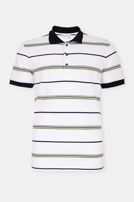Polo majica sa horizontalnim prugama
