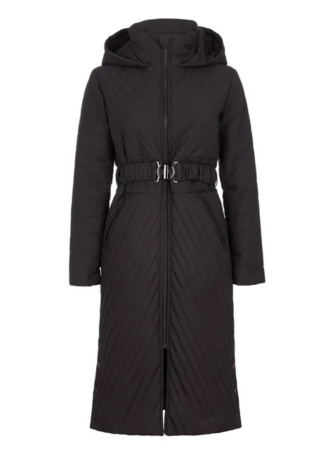 Prošivena jakna sa kapuljačom i kaišem