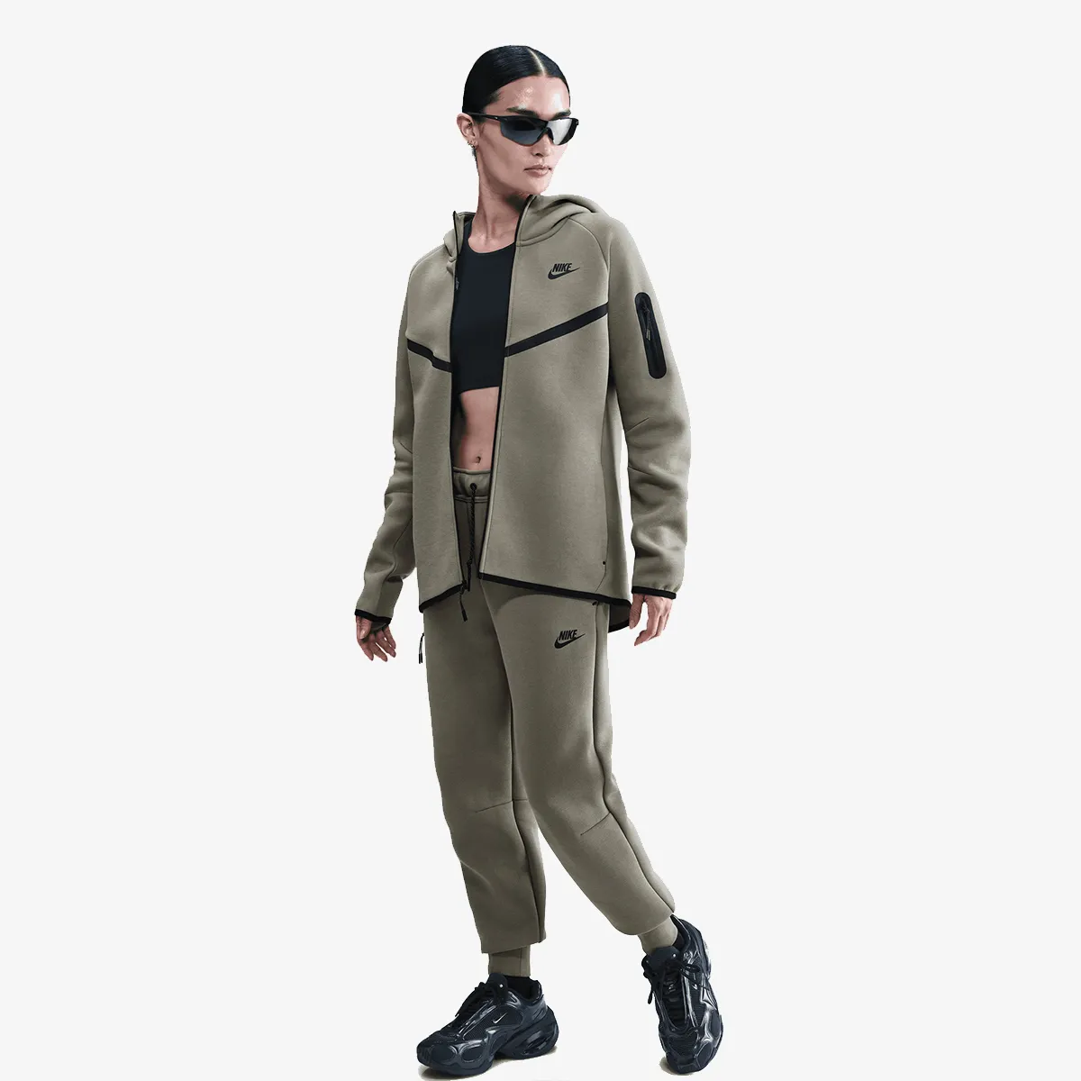 NIKE Dukserica W NSW TCH FLC WR FZ HDY 2