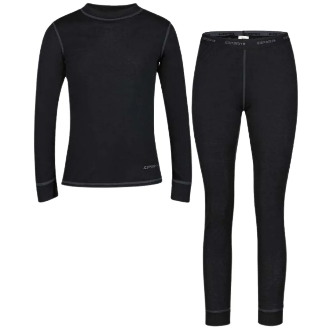 ICEPEAK Crni Dečiji Termo Set IVESDALE JR