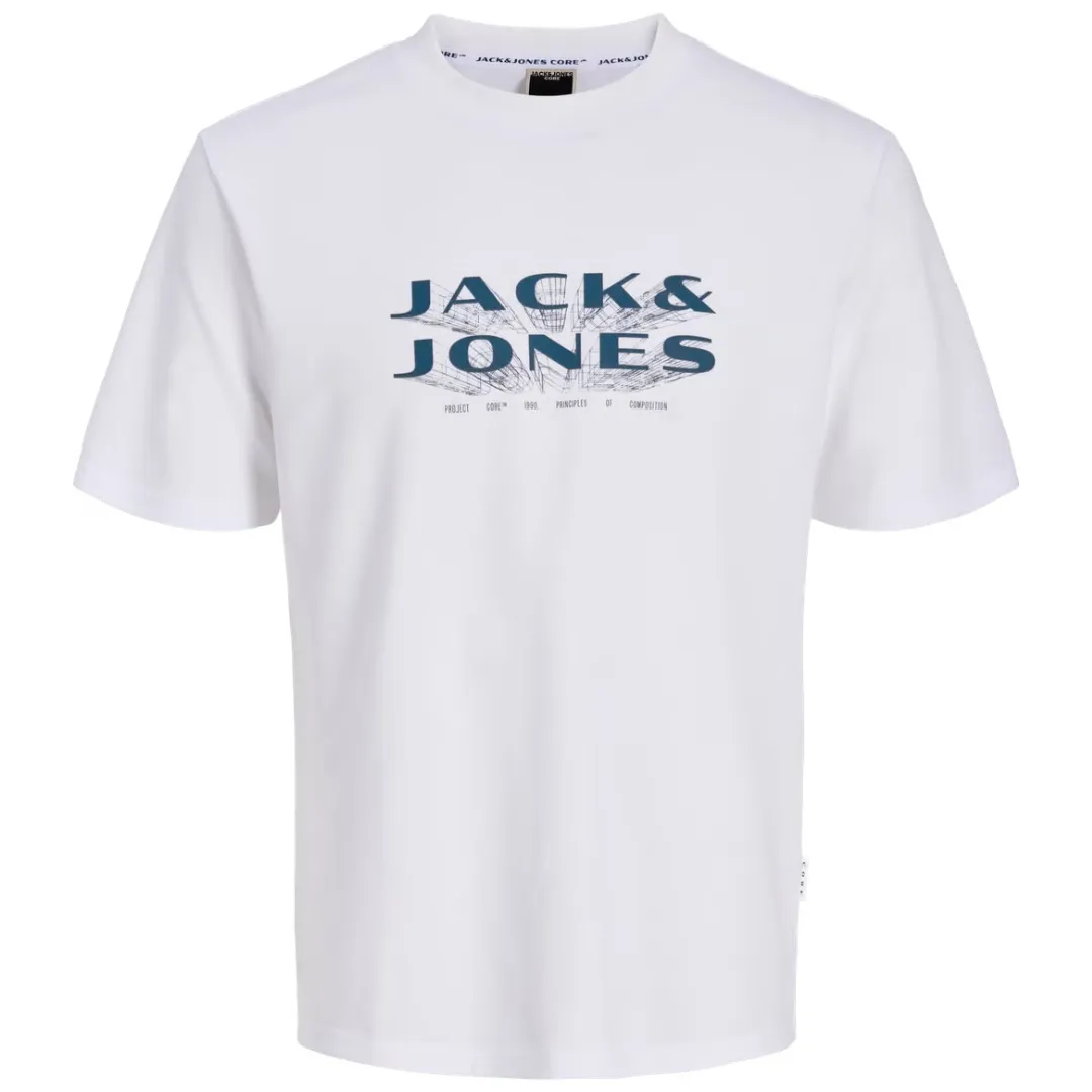 J&amp;J Bela Muška Majica JCOFUSION JJ BRANDING