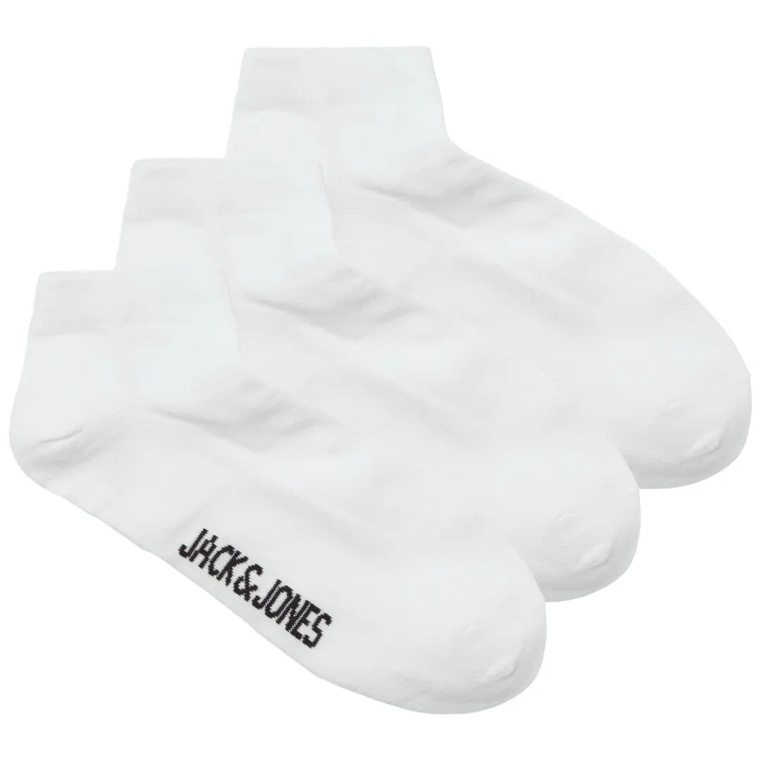 J&J Bele Muške Čarape JACLOUIS DONGO 3 PACK