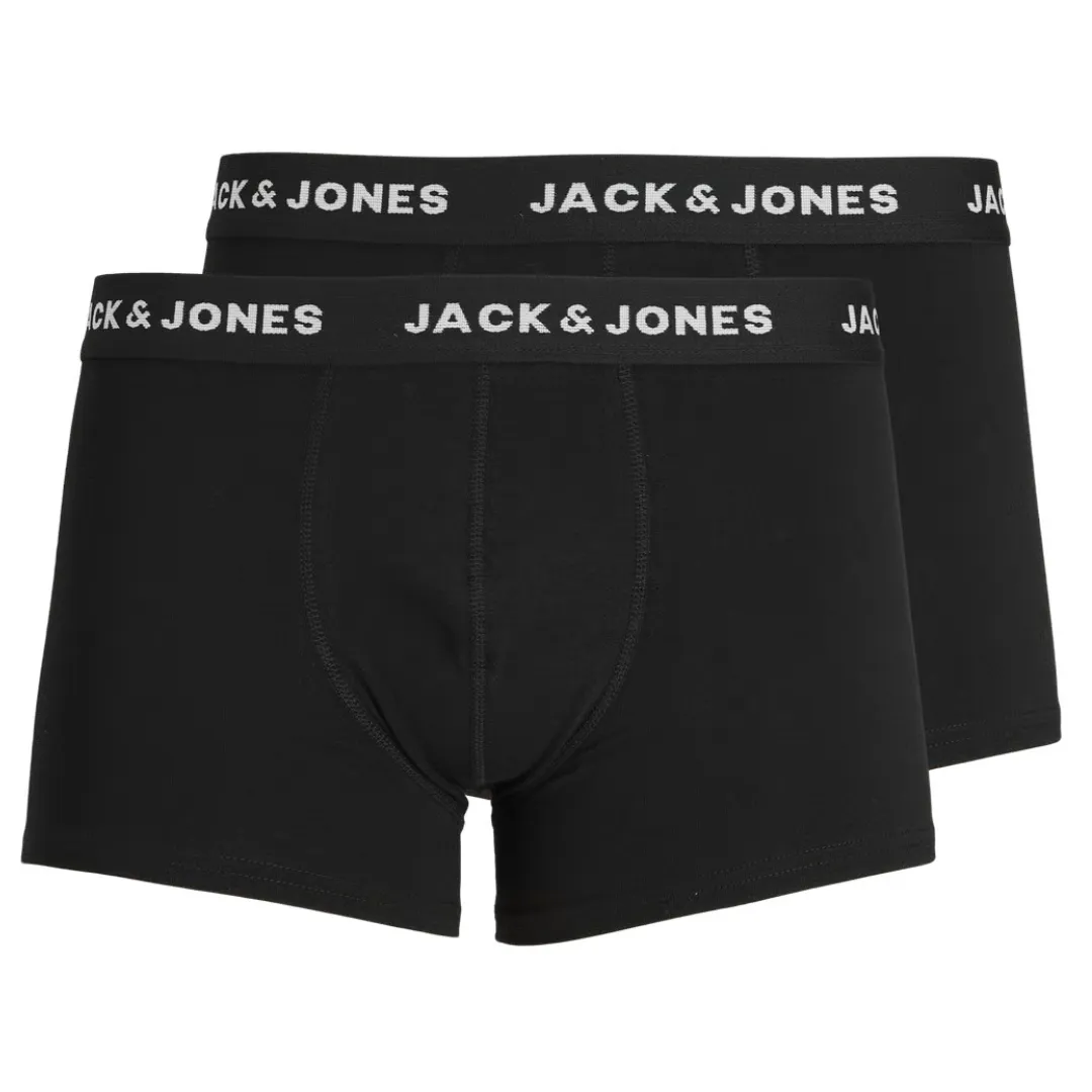 J&amp;J Crne Muške Bokserice JACJON TRUNKS 2 PACK NOOS