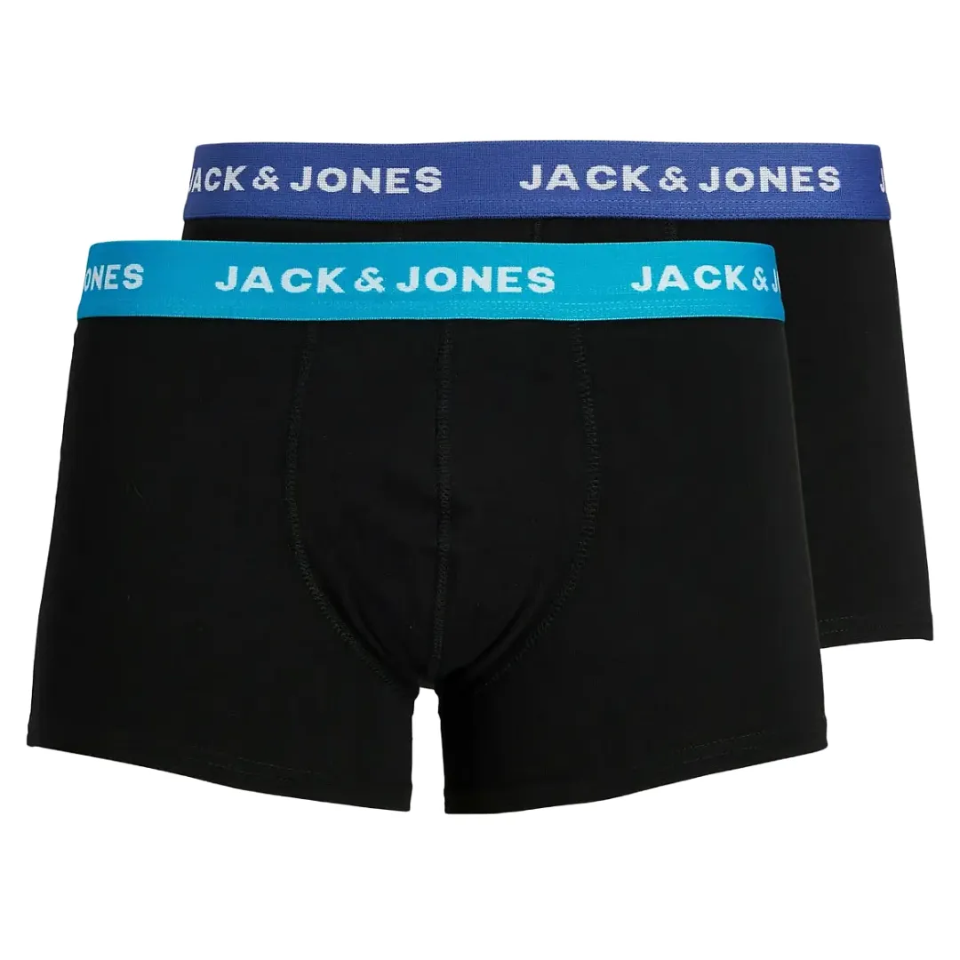 J&amp;J Crne Muške Bokserice JACRICH TRUNKS 2 PACK NOOS