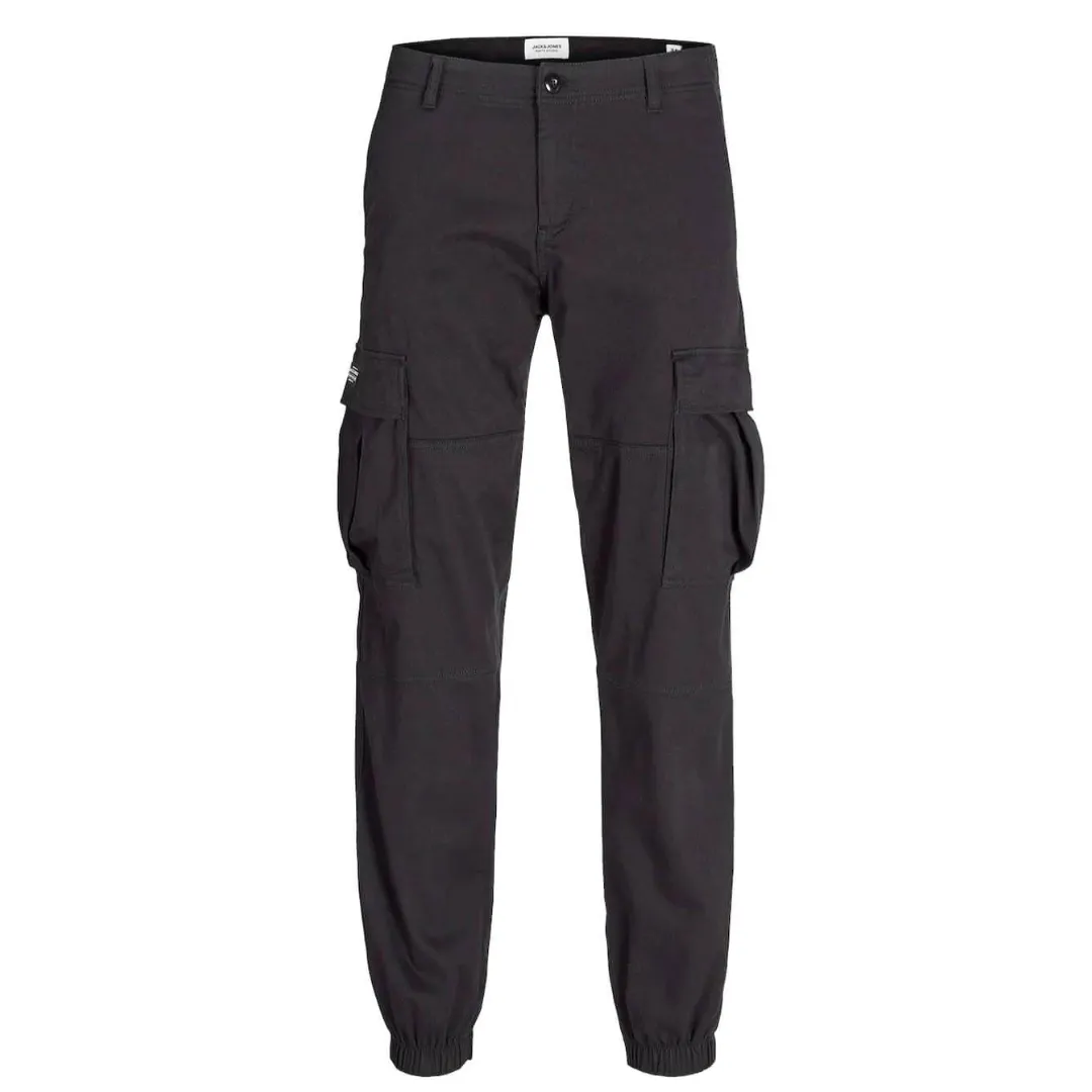 J&J Crne Muške Pantalone Jpstkane Jonnie Cuffed Cargo Ret