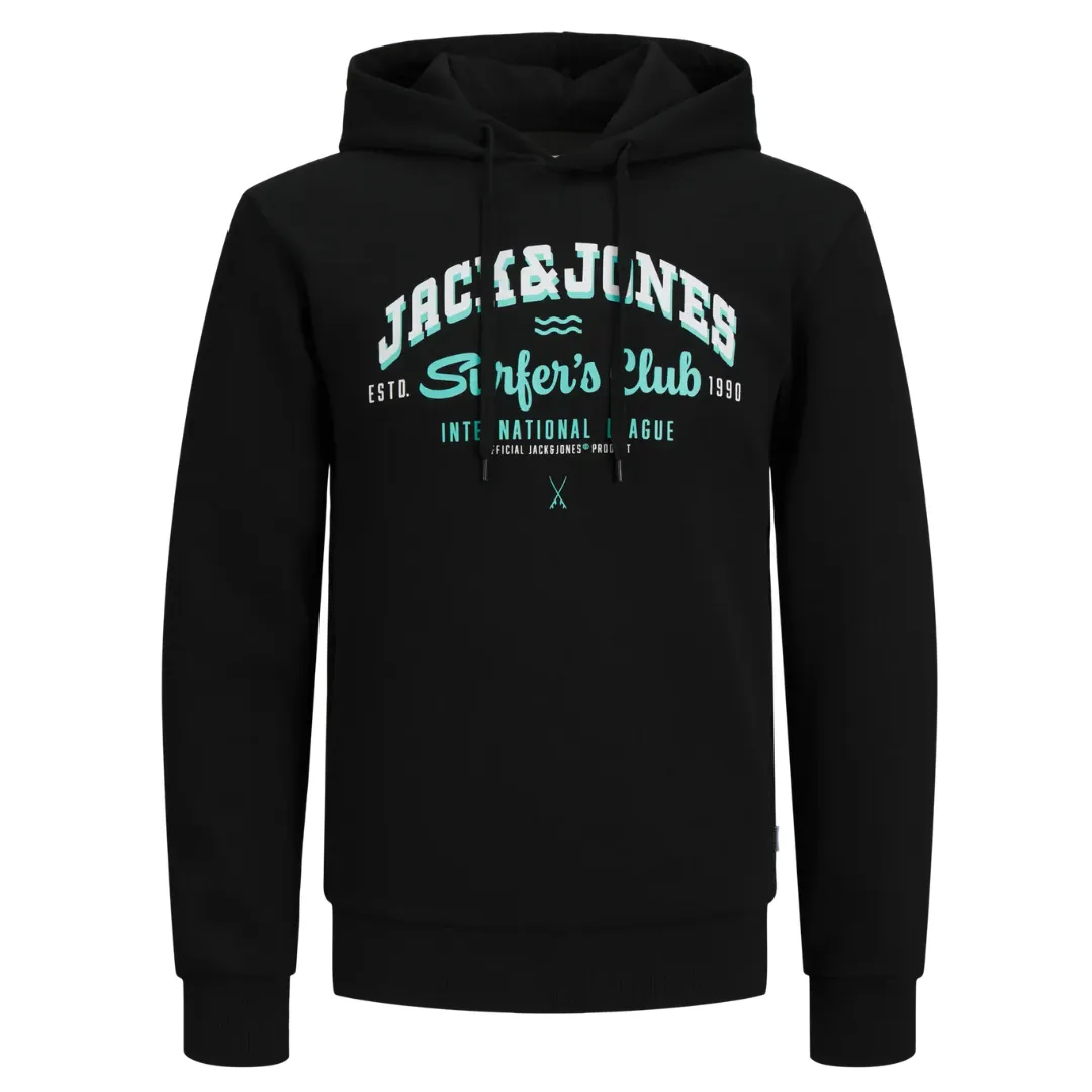 J&J Crni Muški Duks JJELOGO SWEAT HOOD