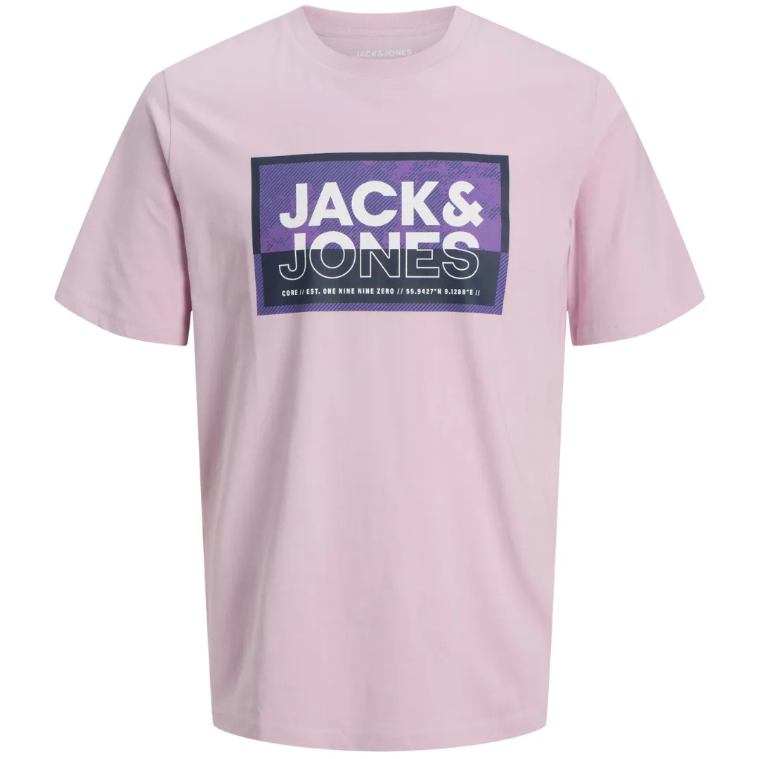J&J Roze Muška Majica JCOLOGAN SUMMER PRINT