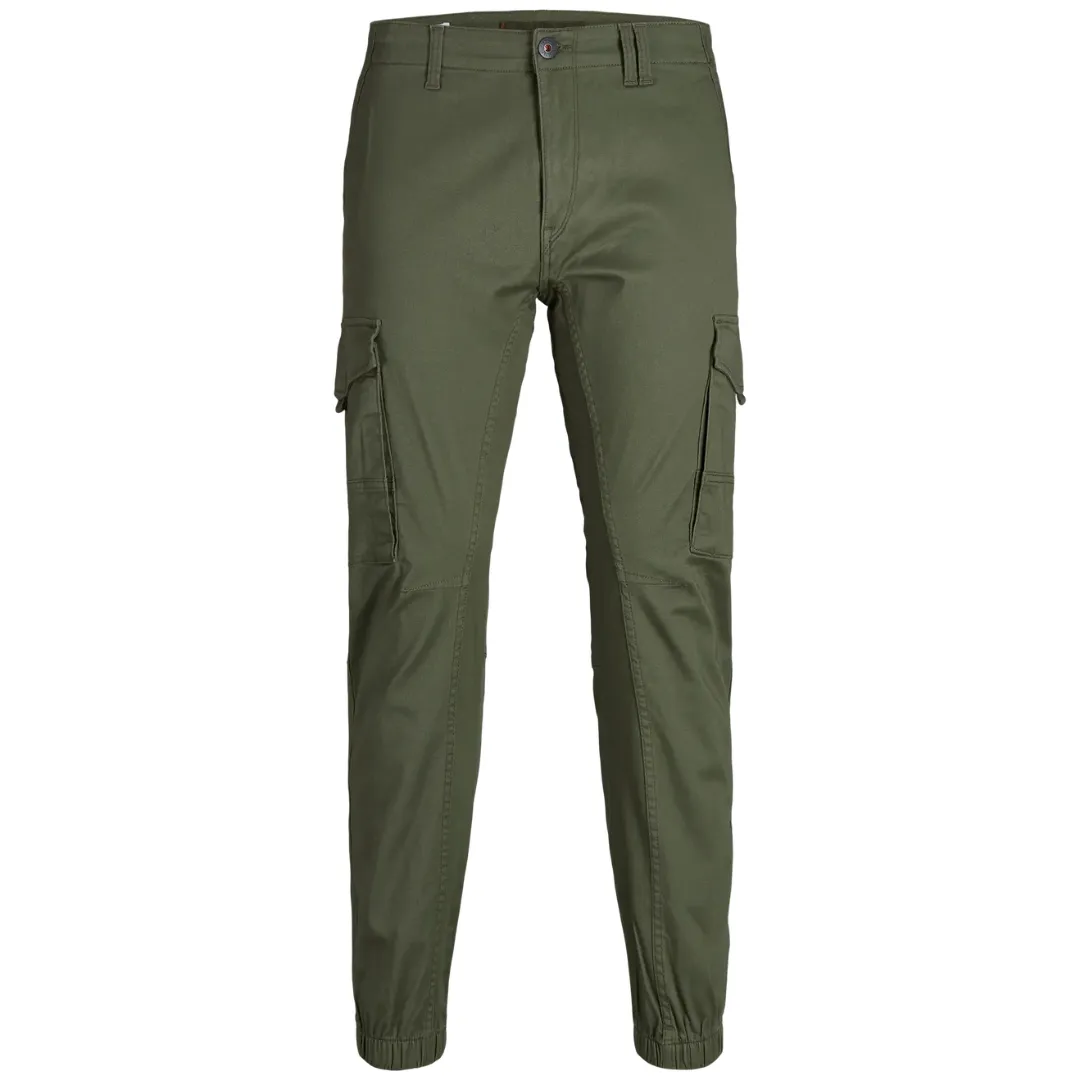 J&J Zelene Muške Pantalone JPSTPAUL FLAKE Slim Fit Cargo