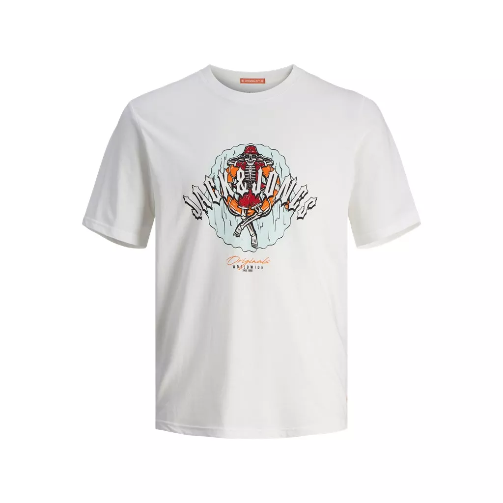 JORCOCONUT SKULL TEE SS CREW NECK LN