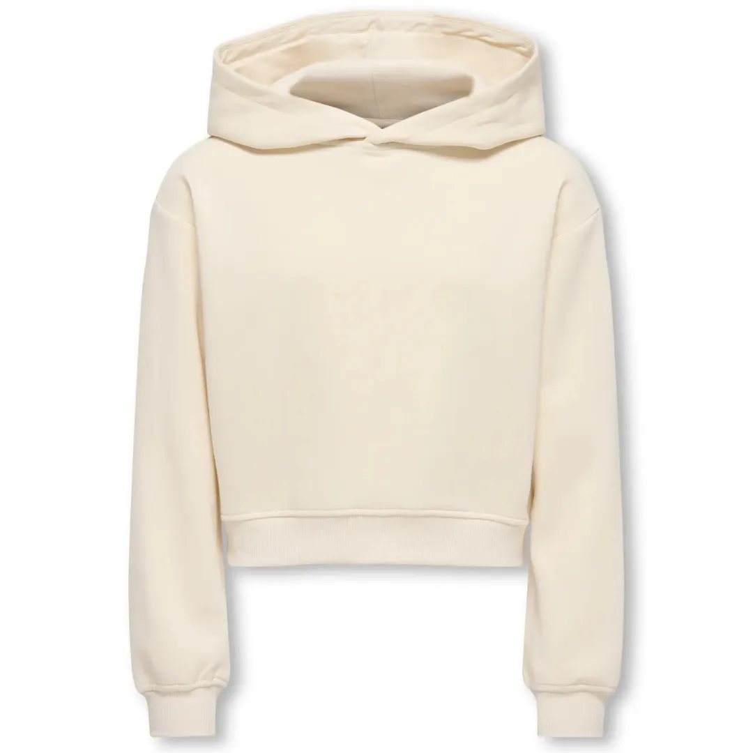 ONLY Bež Dečiji Duks KOGSWEAT HOODIE SHORT