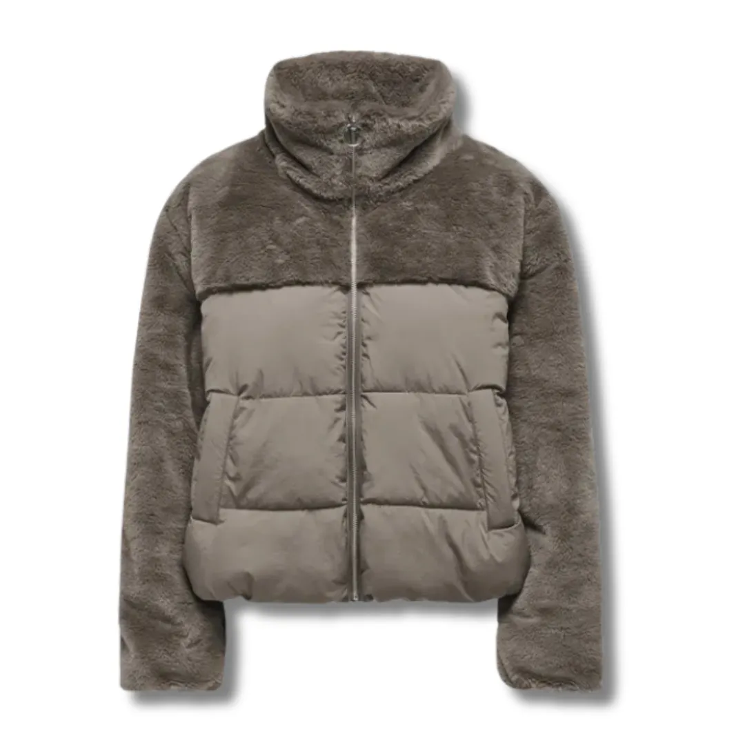 ONLY Ženska Jakna ONLWANJA FUR PUFFER MIX