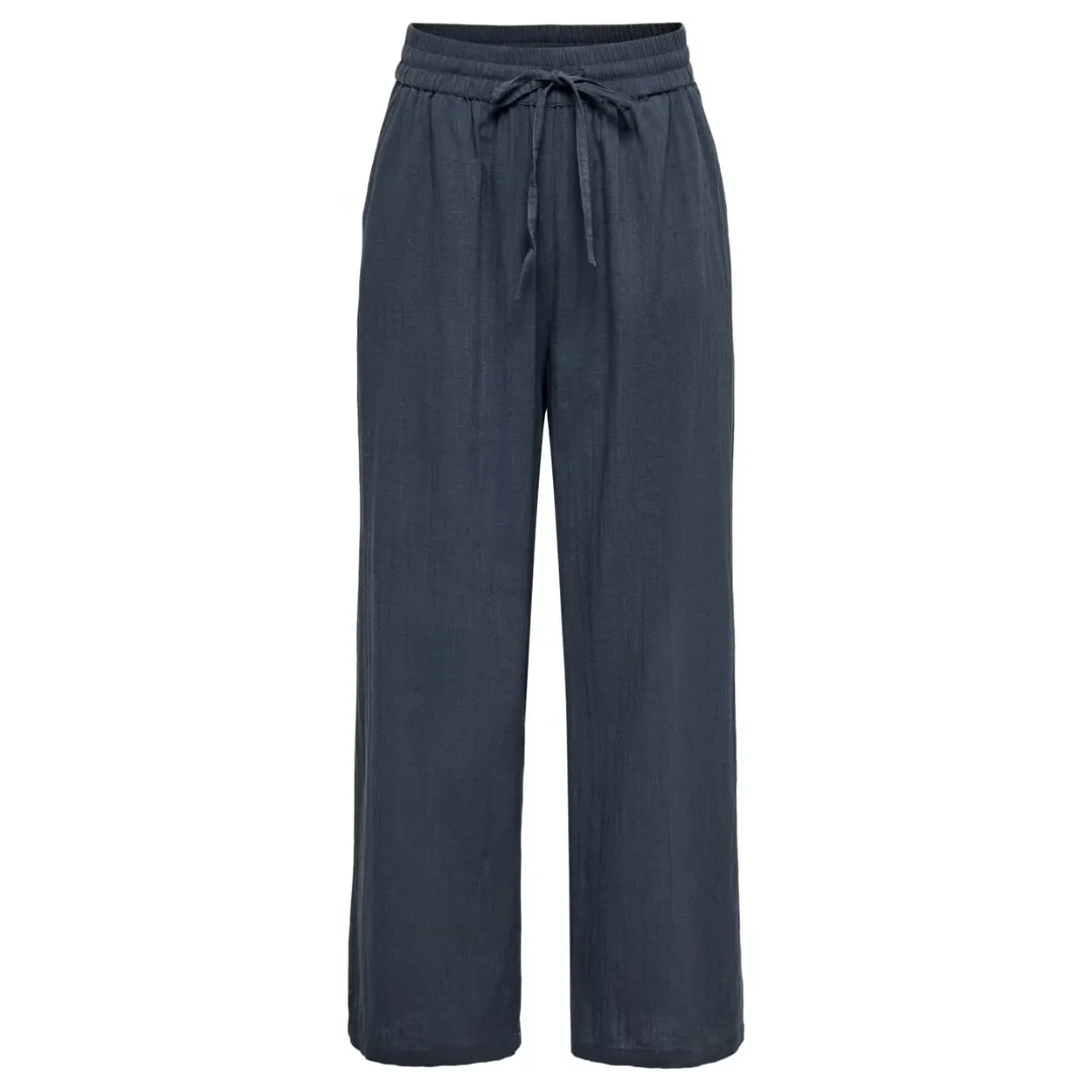ONLY Teget Ženske Pantalone ONLTIZANA COTTON LOOSE PANTS