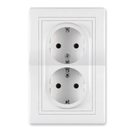 ALING 604.00 PRIKLJUČNICA DUPLA PRESTIGE BELA