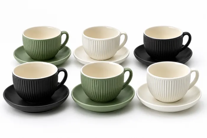 AMC HOME SET ŠOLJA PEONY SAGE 6/1 ZEL/CR/BL 17791