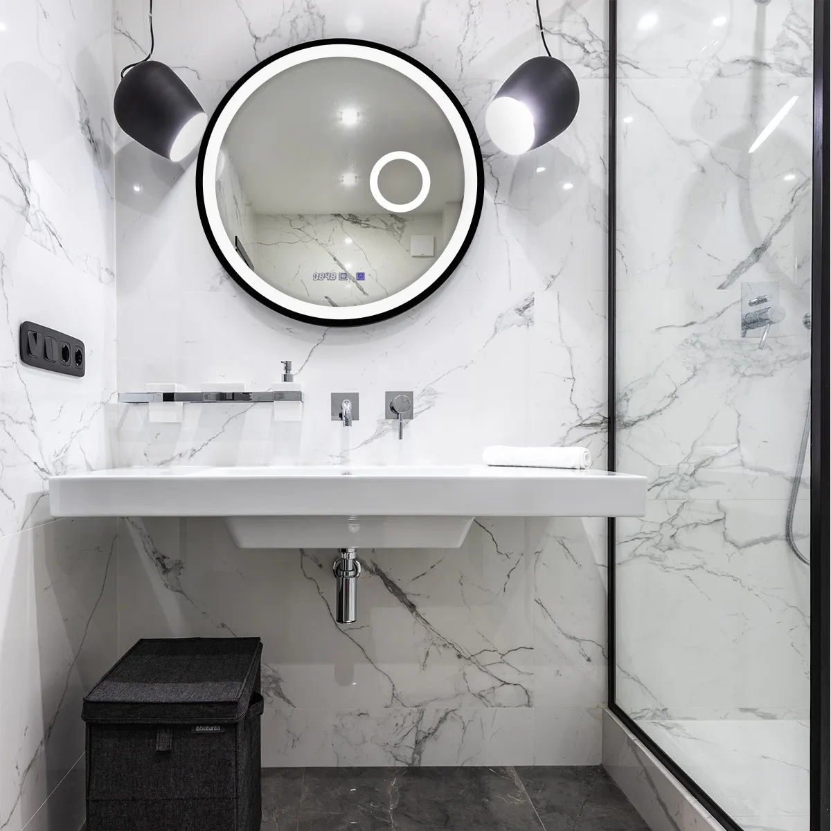 AQUA PROMET OGLEDALO LED BLACK 1117 LINNI FI 70