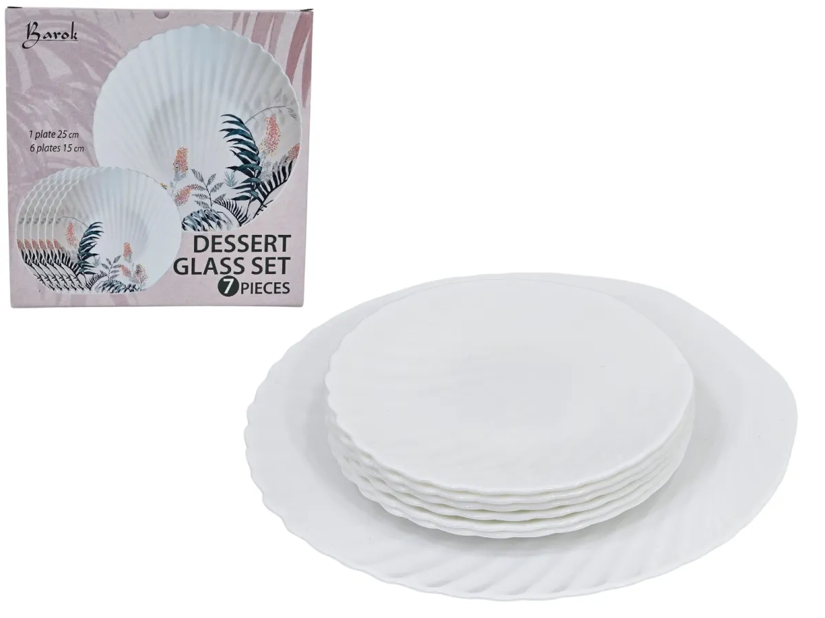 BAROK DEZERTNI SET ŠKOLJKA BELA ARKOPAL 7/1