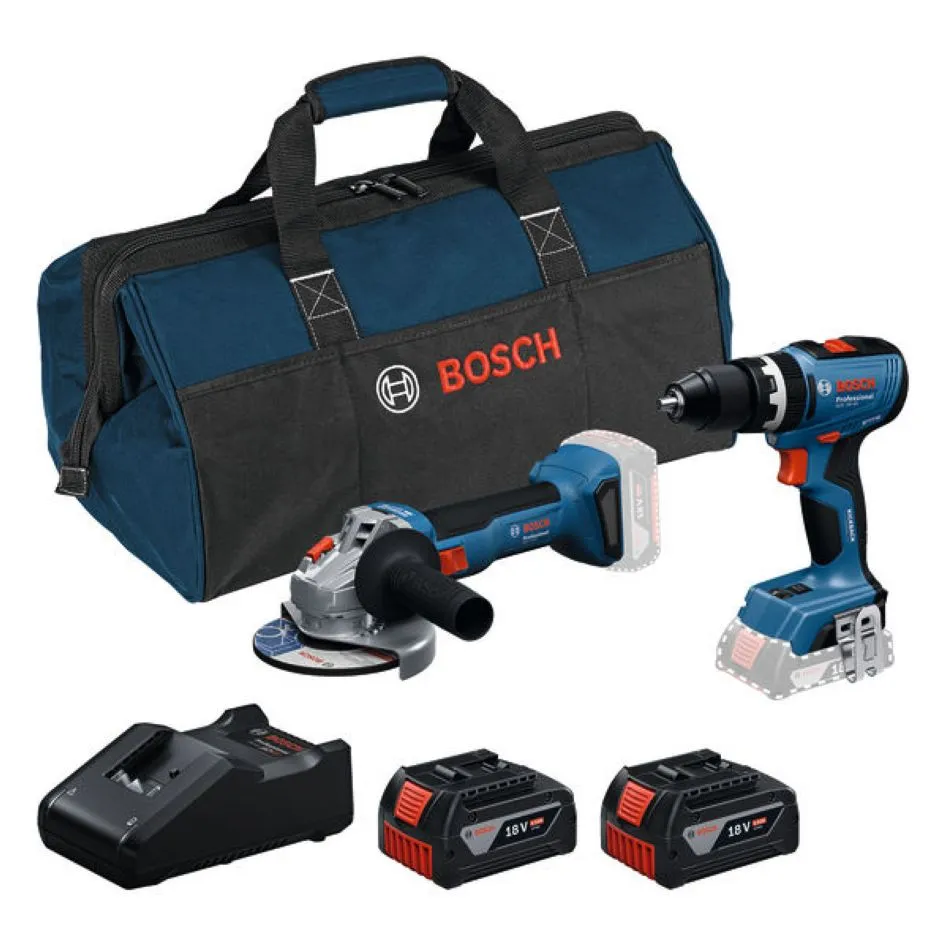 BOSCH SET ALATA GSB 18V-6 GWS H62-8 2X4 K