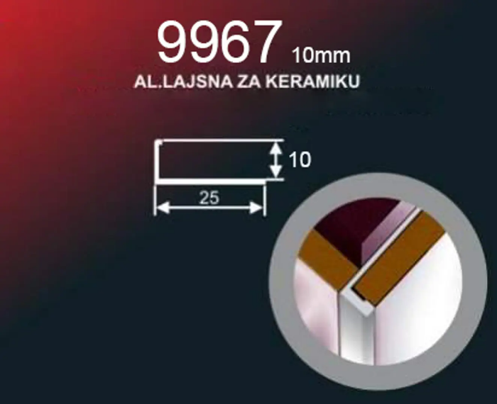 DOMIS ALU LAJSNA 10MM SR 9967