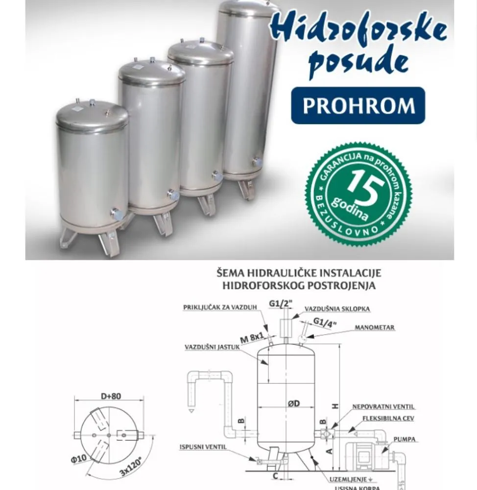 ELIT INOX BOCA ZA HIDROFOR HB 80LIT.