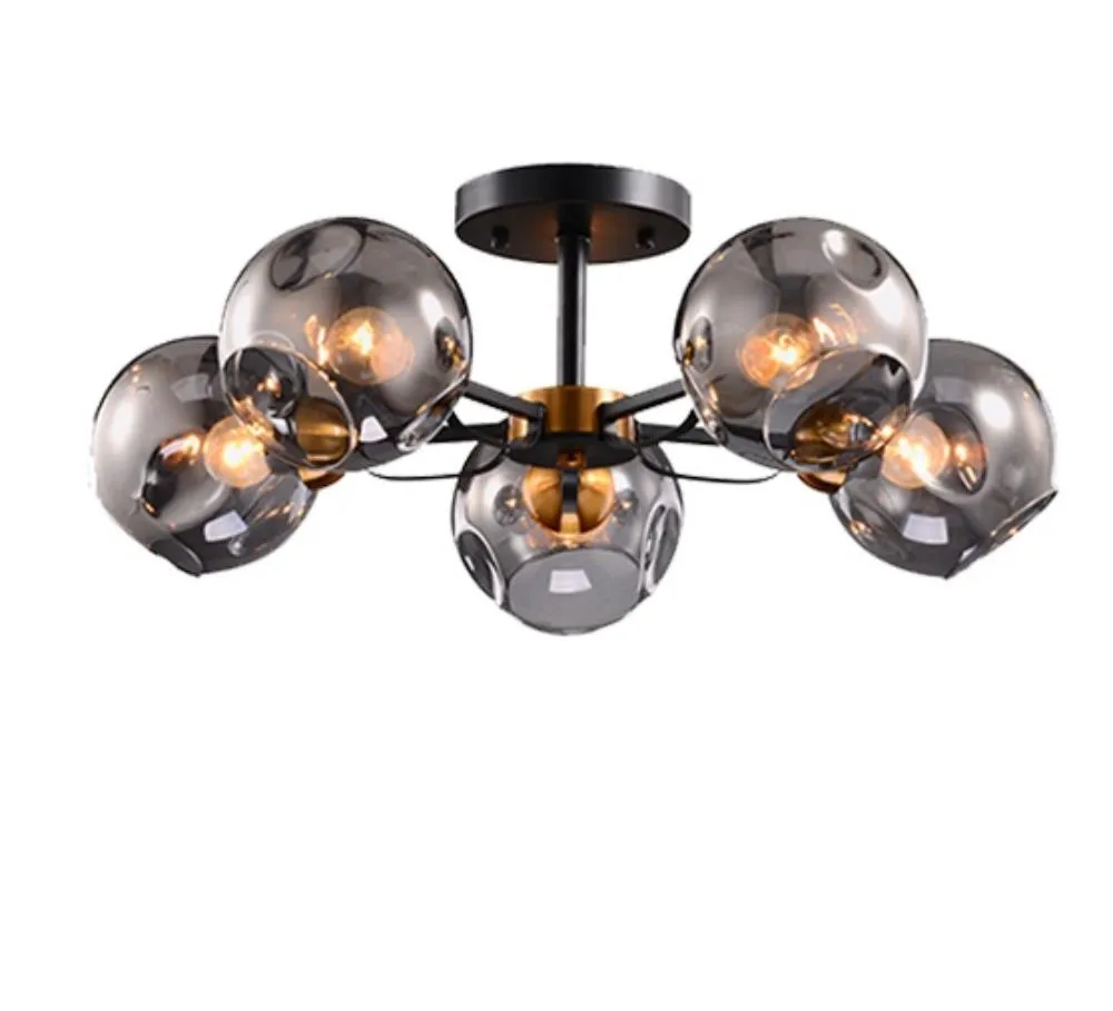 ELMARK ELLARIA LUSTER 5XE27 DRVO/SIVA